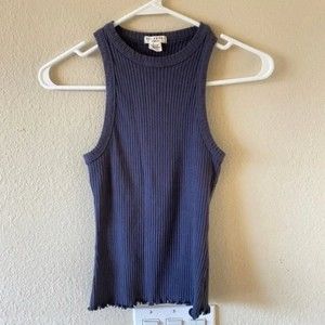Billabong navy blue tomboy ribbed fitted tank top size woman's medium